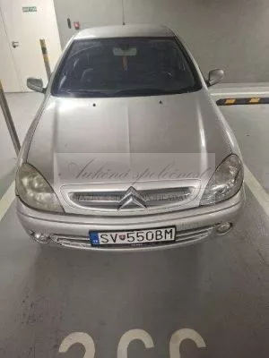 ONLINE AUKCIA motorového vozidla zn. Citroen Xsara!