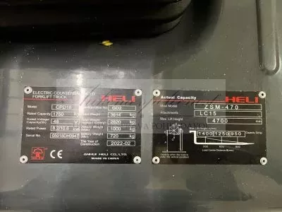 ONLINE AUKCIA - VYSOKOZDVIŽNÝ VOZÍK HELI CPD18