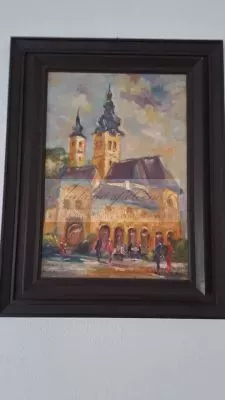 ONLINE AUKCIA - obraz Banskobystrický barbakan - autor Marian Mikloš