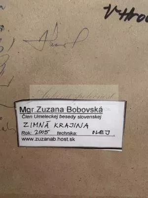ONLINE AUKCIA - obraz Zimná krajina - autor Zuzana Bobovská